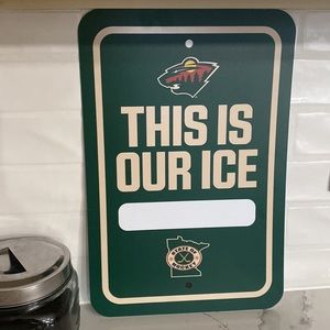 NEW‼️MN Wild Hockey Parking Sign “This is Our Ice”